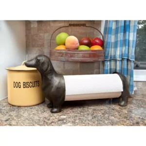 3R Studios Yellow Metal Dog Biscuit Container with Lid and