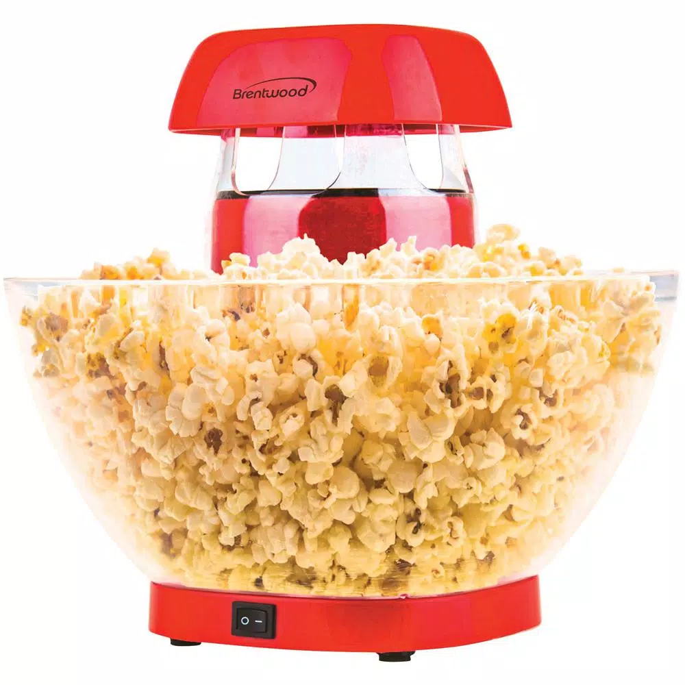 Brentwood Appliances 1200-Watt 196 oz. Red Hot-Air Popcorn Machine