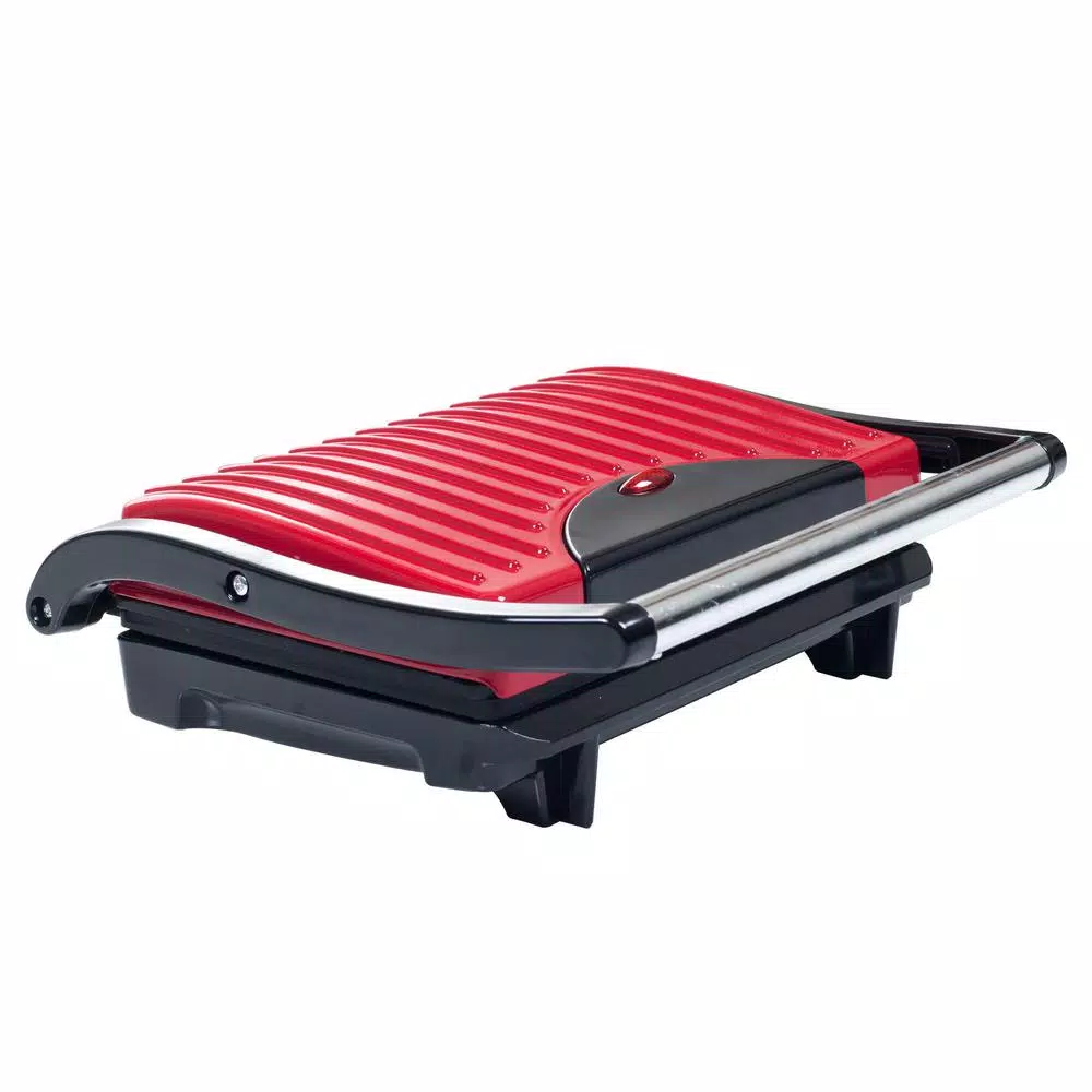 Chef Buddy 760 W Red Non-Stick Panini Press