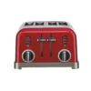Cuisinart Classic Series 4-Slice Red Wide Slot Toaster with Crumb Tray