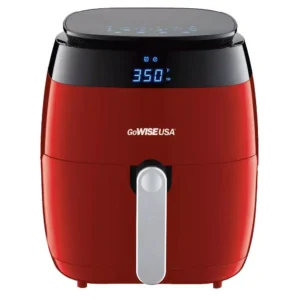 GoWISE USA 5 Qt. Red Air Fryer with Duo Touchscreen Display