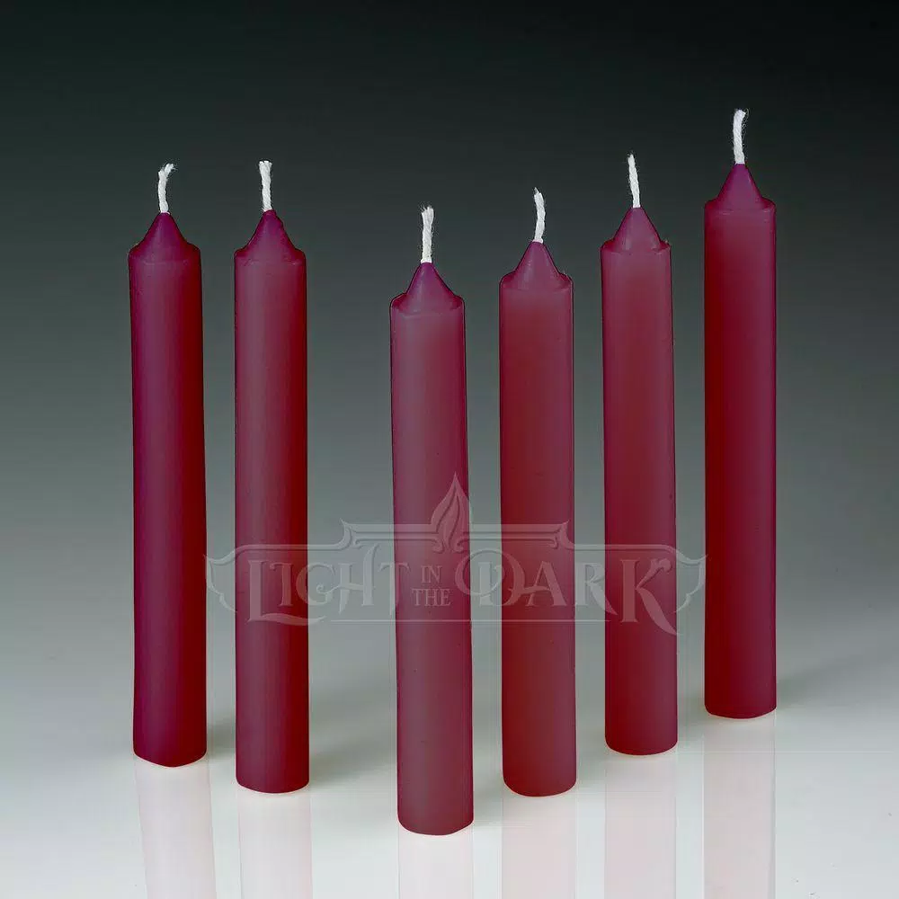 Light In The Dark 4 in. x 1/2 in. Thick Red Taper Candles (Set of 60)