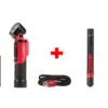 Milwaukee 500 Lumens LED Pivoting Rechargeable Flashlight with 100 Lumens Aluminum Pen Light with Clip