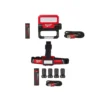 Milwaukee 550 Lumens LED Rechargeable Pivoting Flood Light & 600 Lumens LED USB Low-Profile Hard Hat Headlamp (2-Pack)