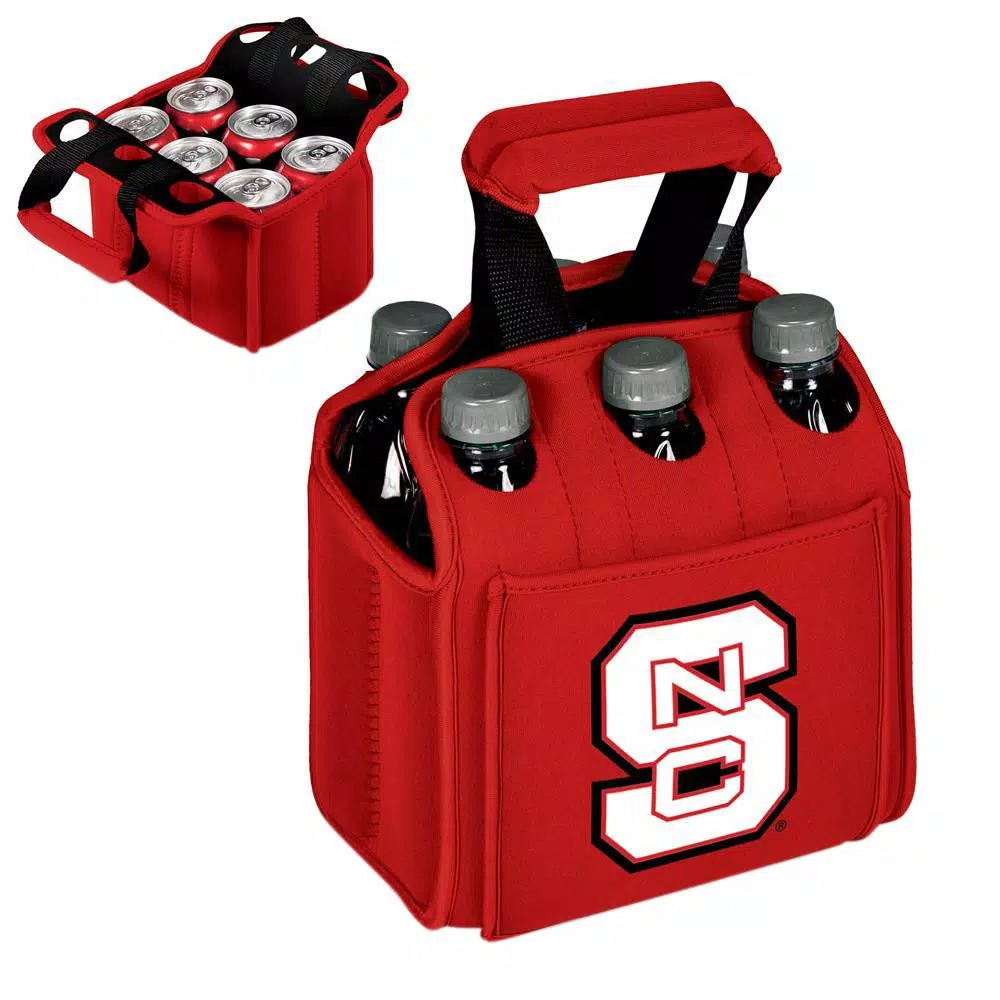 Picnic Time North Carolina State University Wolfpack 6-Bottles Red Beverage Carrier