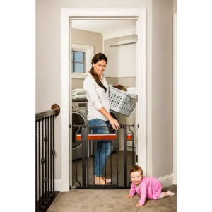 Regalo Home Accents 30 in. Metal Walk-Through Safety Gate