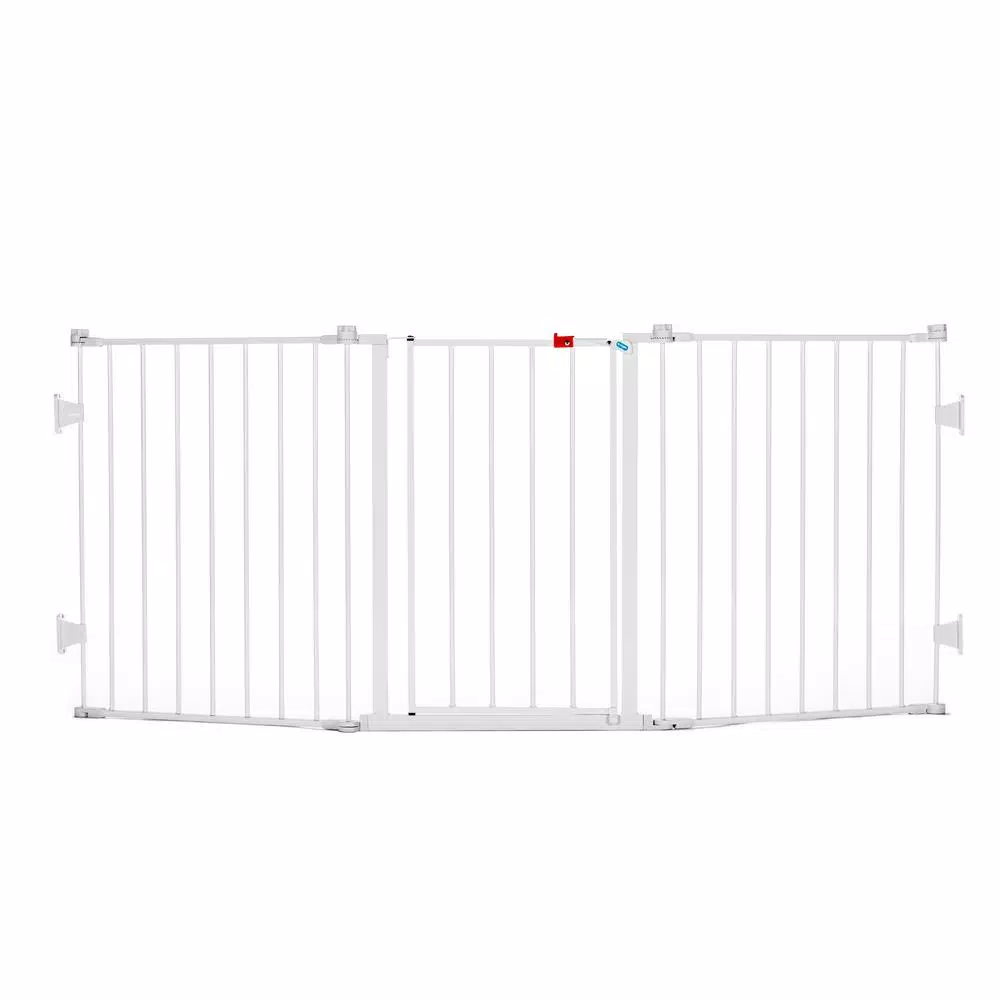 Regalo 31" Metal Flexi Gate Extra Wide Configurable Walk-Through Gate