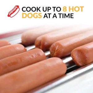 Nostalgia Retro Red Electric Hot Dog Roller and Bun Warmer