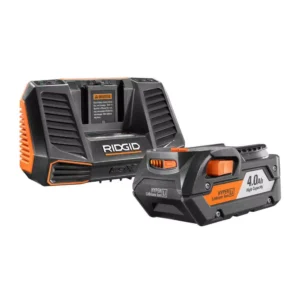 RIDGID 18-Volt OCTANE Fixed Base Router with 1/4 in. Bit with 18-Volt Lithium-Ion 4.0 Ah Battery and Charger Kit