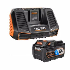 RIDGID 18-Volt OCTANE 9.0 Ah Lithium-Ion Battery and Charger Kit