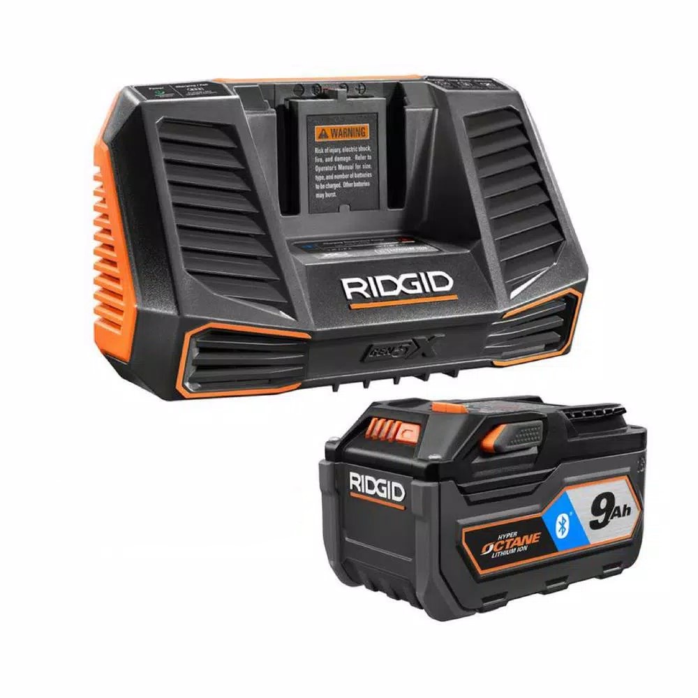 RIDGID 18-Volt OCTANE 9.0 Ah Lithium-Ion Battery and Charger Kit