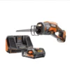 RIDGID 18-Volt OCTANE Cordless Brushless One-Handed Reciprocating Saw with 18-Volt Lithium-Ion 2.0 Ah Battery and Charger Kit