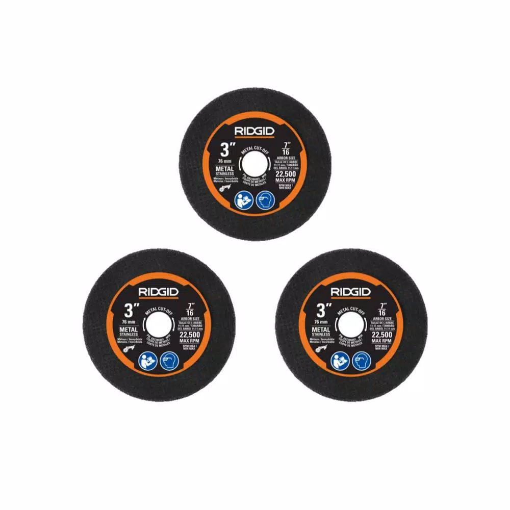 RIDGID Metal Cut-Off Wheel Set (3-Piece)