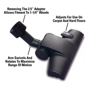 RIDGID 1-1/4 in. or 2-1/2 in. Carpet and Hard Floor Nozzle Accessory for Wet Dry Shop Vacuums