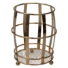 Home Basics Lyon Rose Gold Steel Cutlery Holder with Mesh Bottom and Non-Skid Feet