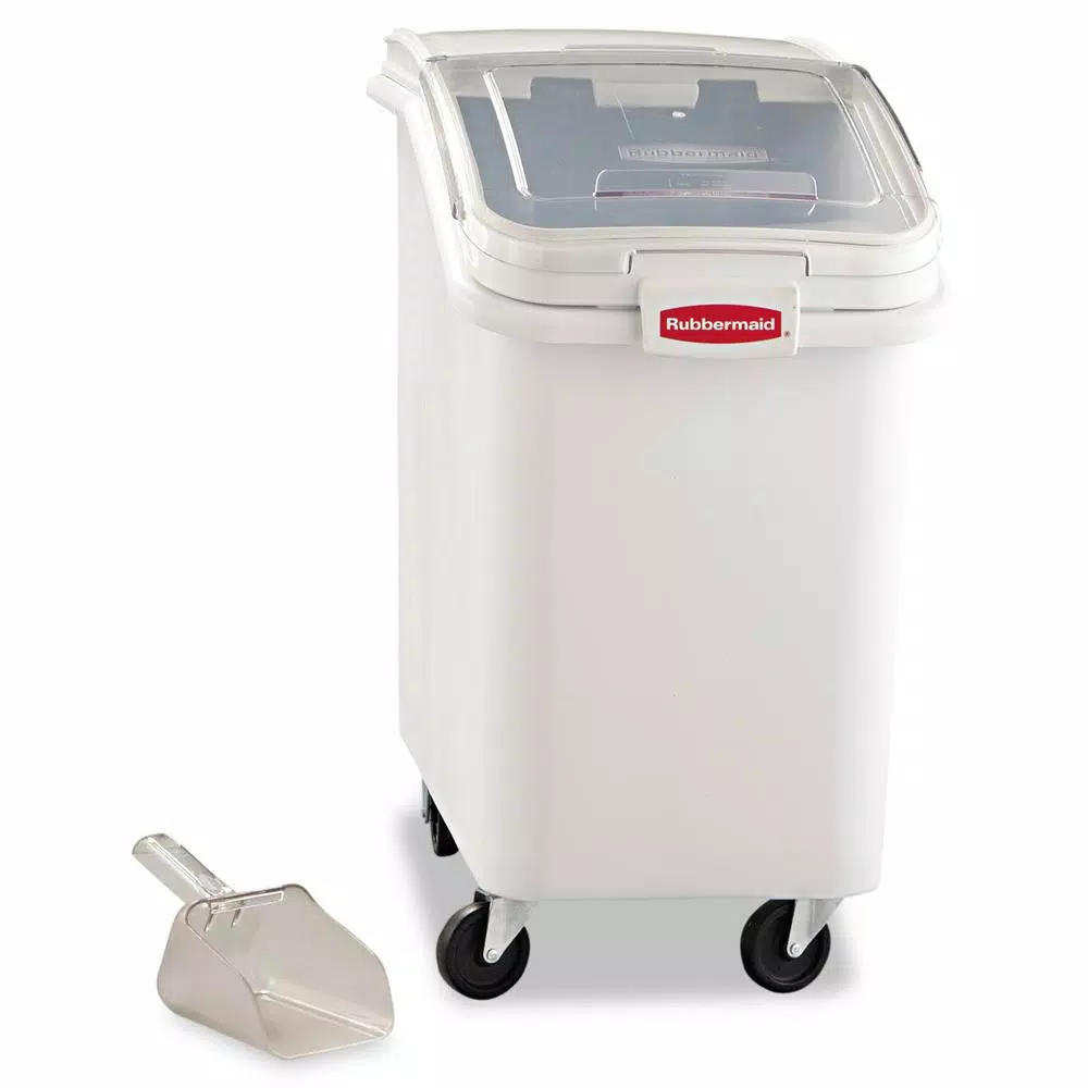 Rubbermaid Commercial Products 26.2 Gal. White ProSave Mobile Ingredient Bin