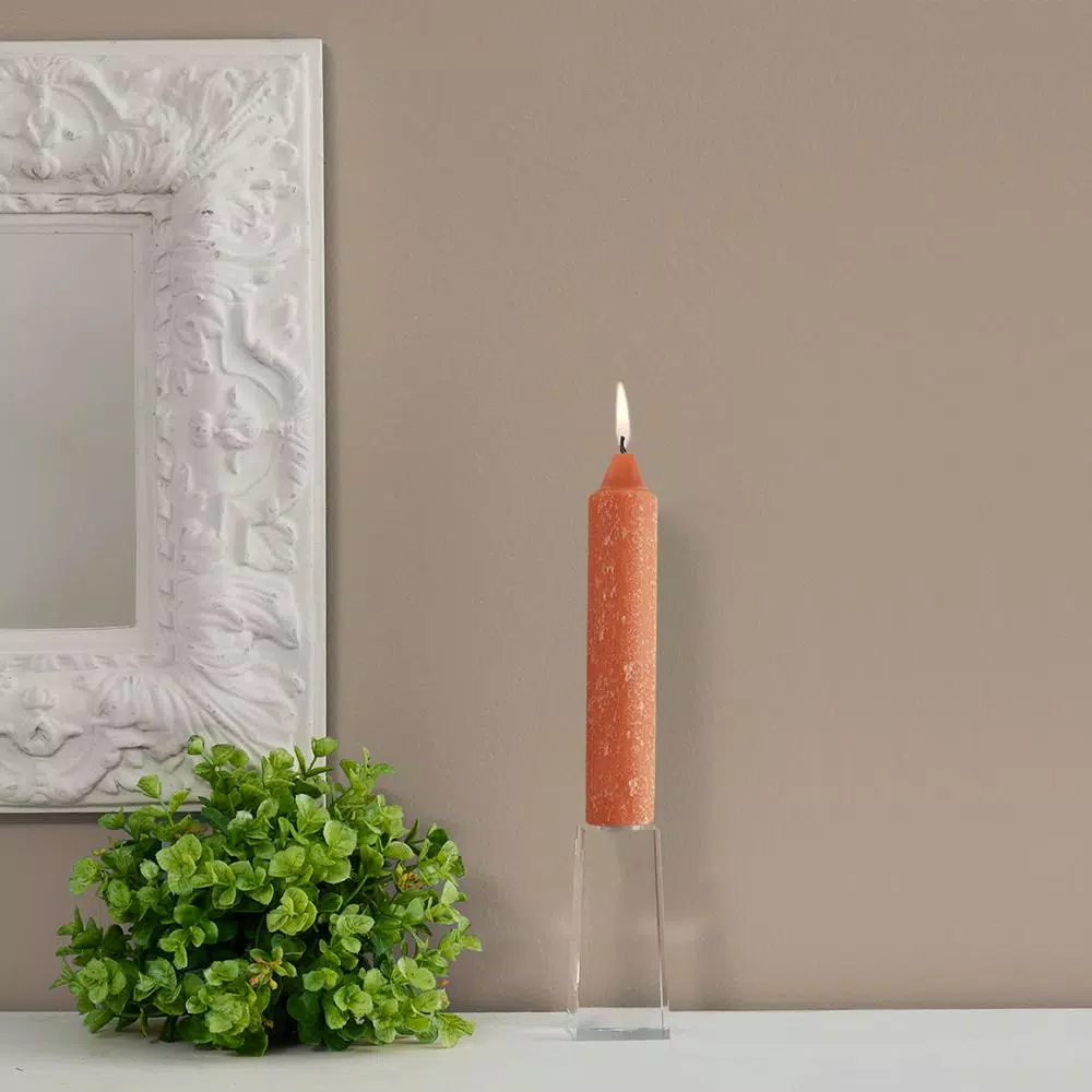 ROOT CANDLES 7 in. Timberline Collenette Rust Dinner Candle (Box of 4)
