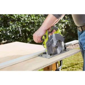 RYOBI 18-Volt ONE+ Cordless 6-1/2 in. Circular Saw with 1.5 Ah Compact Lithium-Ion Battery