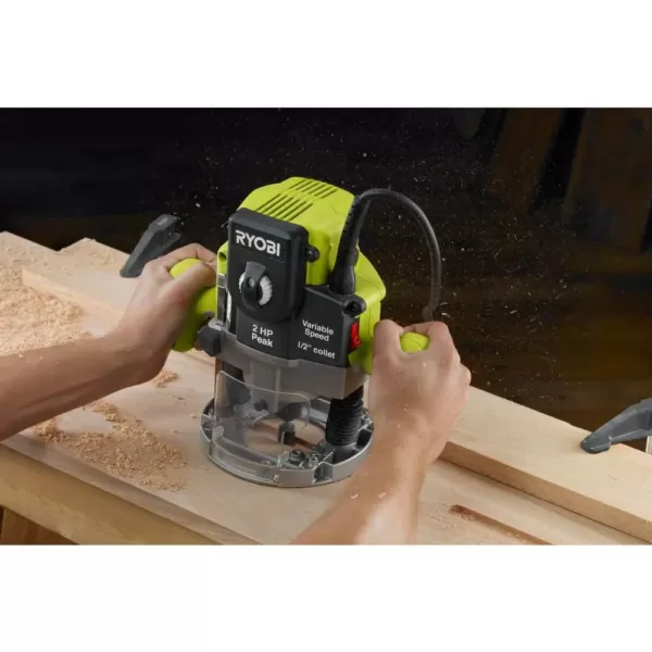 Ryobi Router Extended Base RYOBI 10 Amp 2 HP Plunge Base Router – PAX Depot