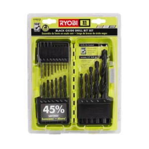 RYOBI Black Oxide Drill Bit Set (21-Piece) and Impact Rated Driving Kit (40-Piece)