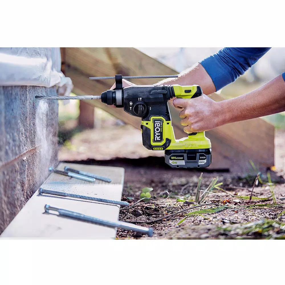 RYOBI ONE+ HP 18V Brushless Cordless 1 in. Rotary Hammer Drill (Tool Only)