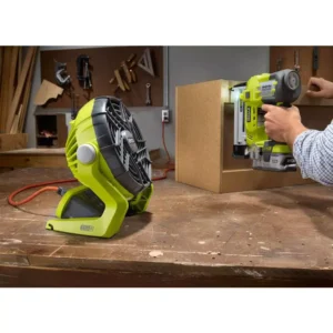 RYOBI 18-Volt ONE+ Lithium-Ion Cordless Hybrid Stereo with Bluetooth Wireless Technology and Hybrid Portable Fan (Tools Only)