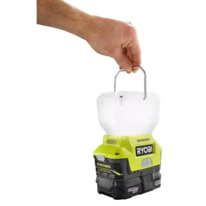 RYOBI 18-Volt ONE+ Cordless EVERCHARGE LED Area Light and Wall Mount Adaptor Charger with 2.0 Ah Battery and Charger Kit