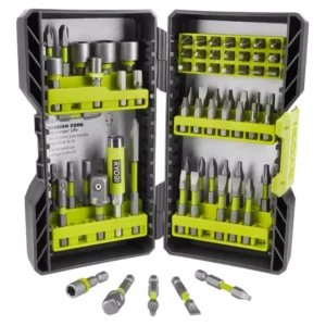 RYOBI ONE+ 18V Cordless 1/2 in. Drill Driver Kit w/ (2) 1.5 Ah Batteries, Charger, & Bag w/ Impact Rated Driving Kit (70Piece)