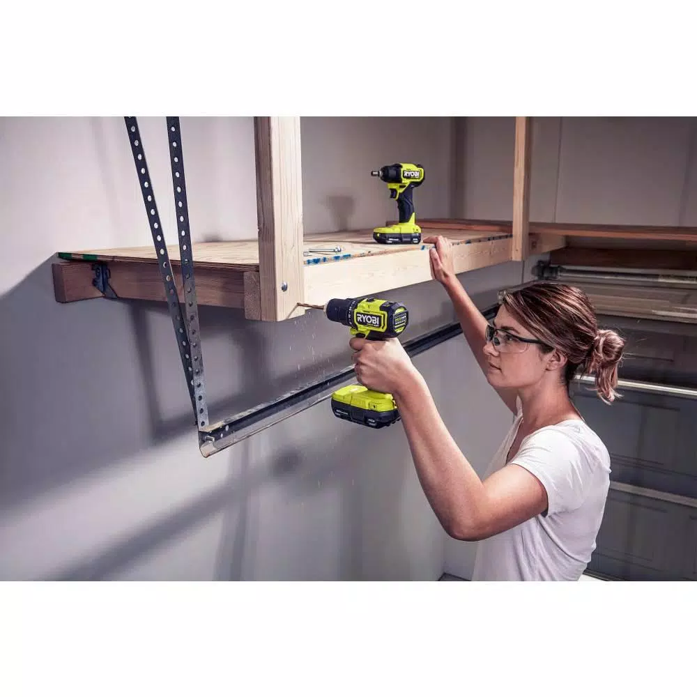 RYOBI ONE+ HP 18V Brushless Cordless Compact 1/2 in. Drill and Impact Driver Kit with (2) 1.5 Ah Batteries, Charger and Bag