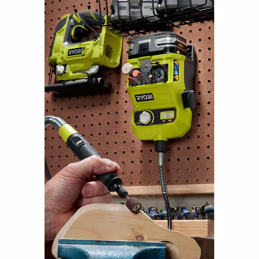 RYOBI 18-Volt ONE+ Cordless Rotary Tool with 1.5 Ah Compact Lithium-Ion Battery