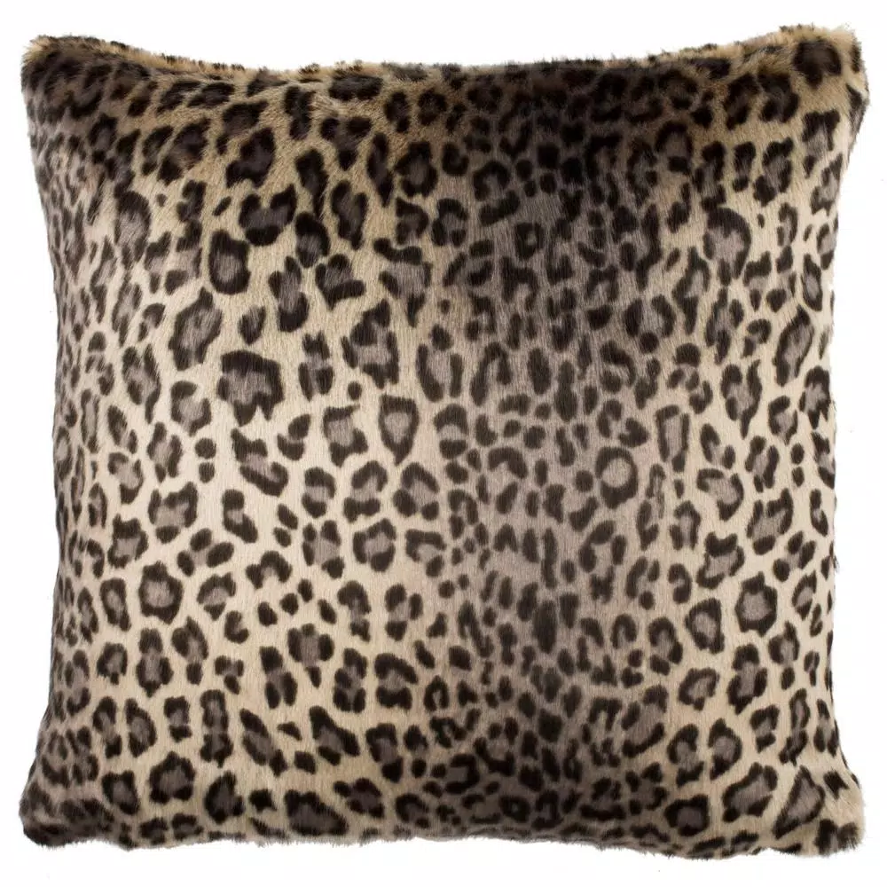 Safavieh Faux Black Leopard Down Alternative Standard Throw Pillow