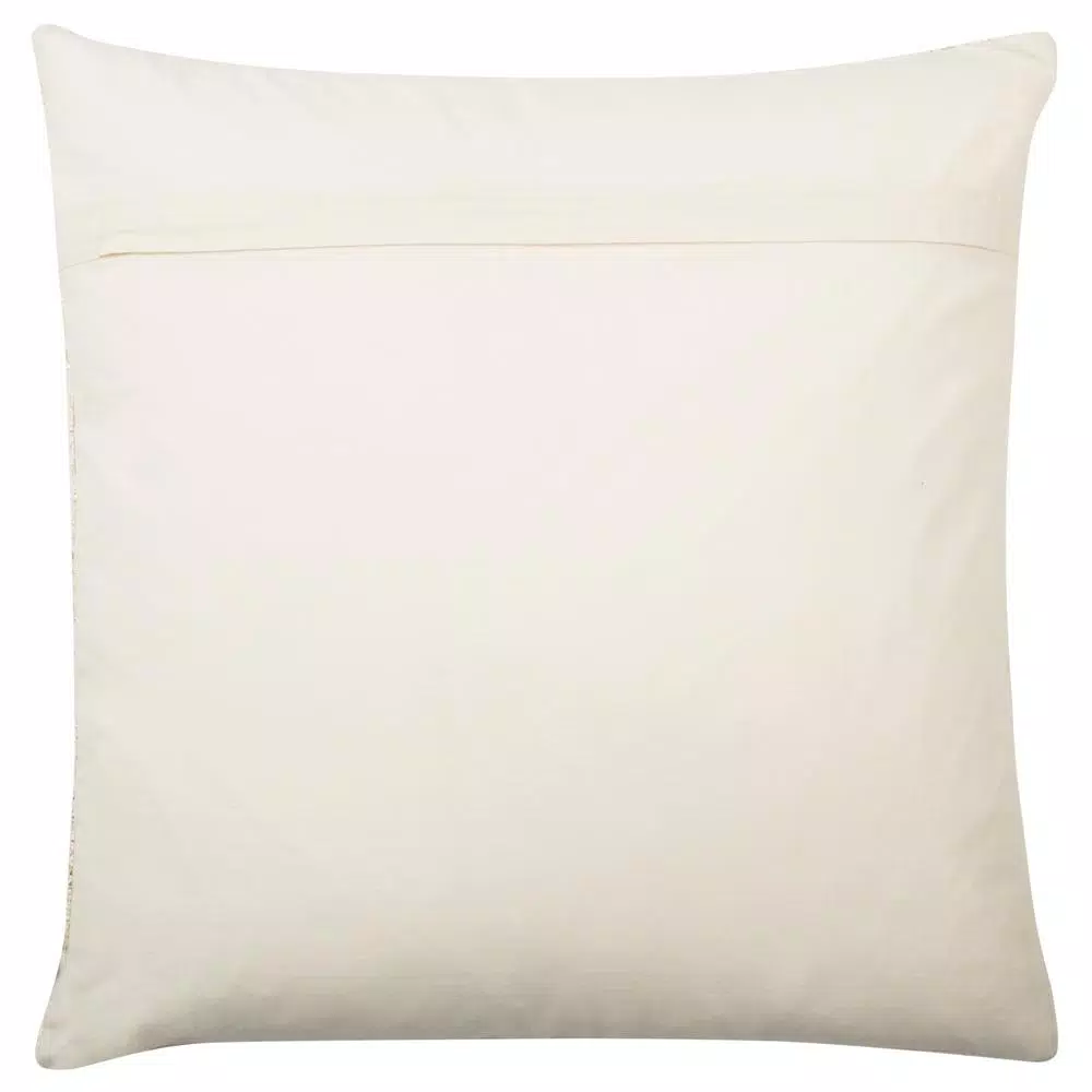 Safavieh Golden Foil Golden Cream Solid Down Alternative 20 in. x 20 in. Throw Pillow