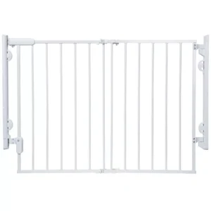 Safety 1st Ready to Install 28 in. Top of Stairs Child Safety Gate in White