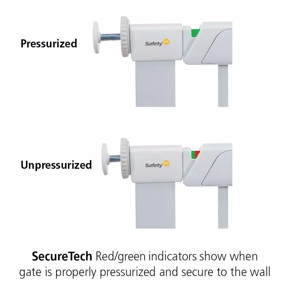 Safety 1st Flat Step 30 in. H Pressure-Mounted Child Safety Gate in White