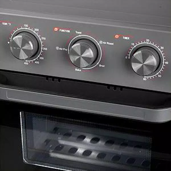 Boyel Living 19 qt. Sandy Grey Cold-formed Steel Air Fryer Toaster Oven with Air Fry Air Roast Toast Broil Bake Function
