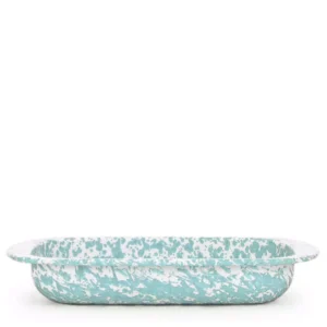 Golden Rabbit Sea Glass 4.5 qt. Enamelware Baking Pan
