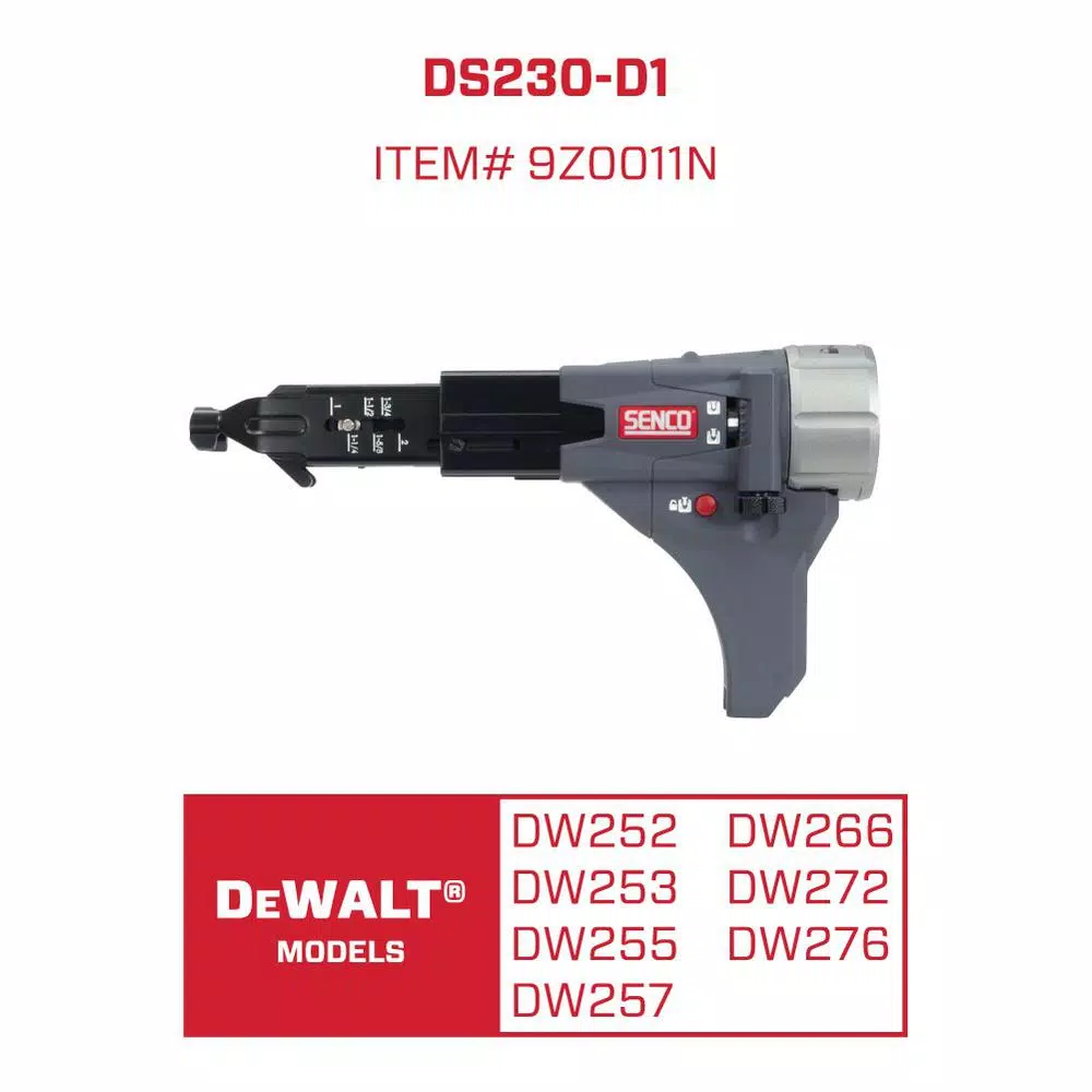 Senco DS230-D1 2 in. Auto-Feed Screwdriver Attachment for select DeWalt AC models