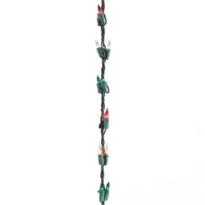 Sienna 100-Light Clear and Green Shimmering Christmas Garland Mini Lights with 9 ft. Green Wire