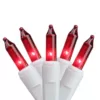 Sienna Set of 100 Red Mini Icicle Christmas Lights - White Wire