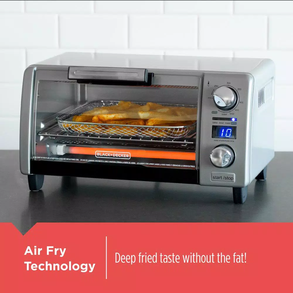 BLACK+DECKER Crisp 'n Bake 4-Slice Silver Countertop Oven