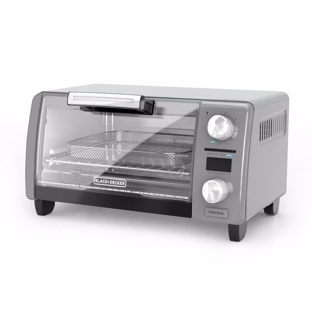 BLACK+DECKER Crisp 'n Bake 4-Slice Silver Countertop Oven