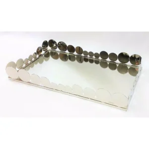 Elegance 19 in. x 11.5 in. Rectangular Tray With Mirror