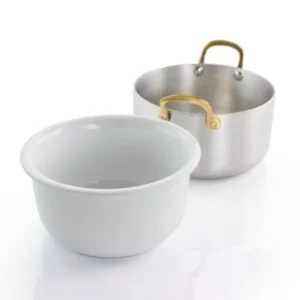 Gibson Home Noble Taste 0.81 qt. Round Stainless Steel Dutch Oven in Silver