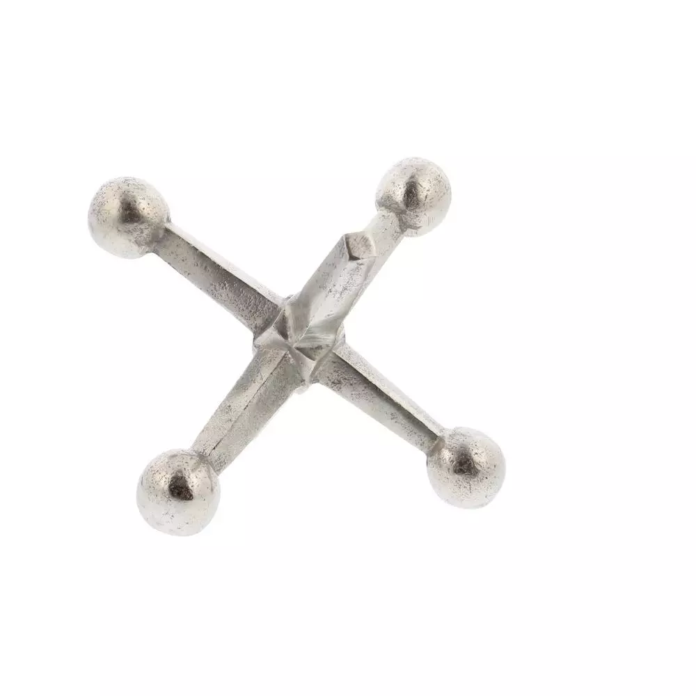 LITTON LANE Aluminum Jacks Table Sculptures (Set of 2)