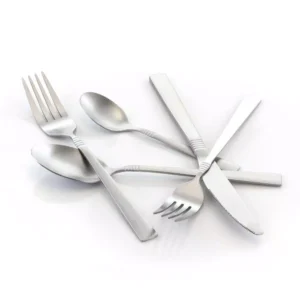 MegaChef Cravat 20-Piece Matte Silver Stainless Steel Flatware Set (Service for 4)