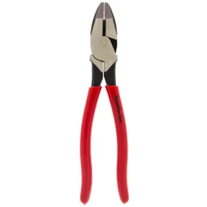 Southwire 9 in. Hi-Leverage Side Cutting Pliers with Crimper with Dipped Handles