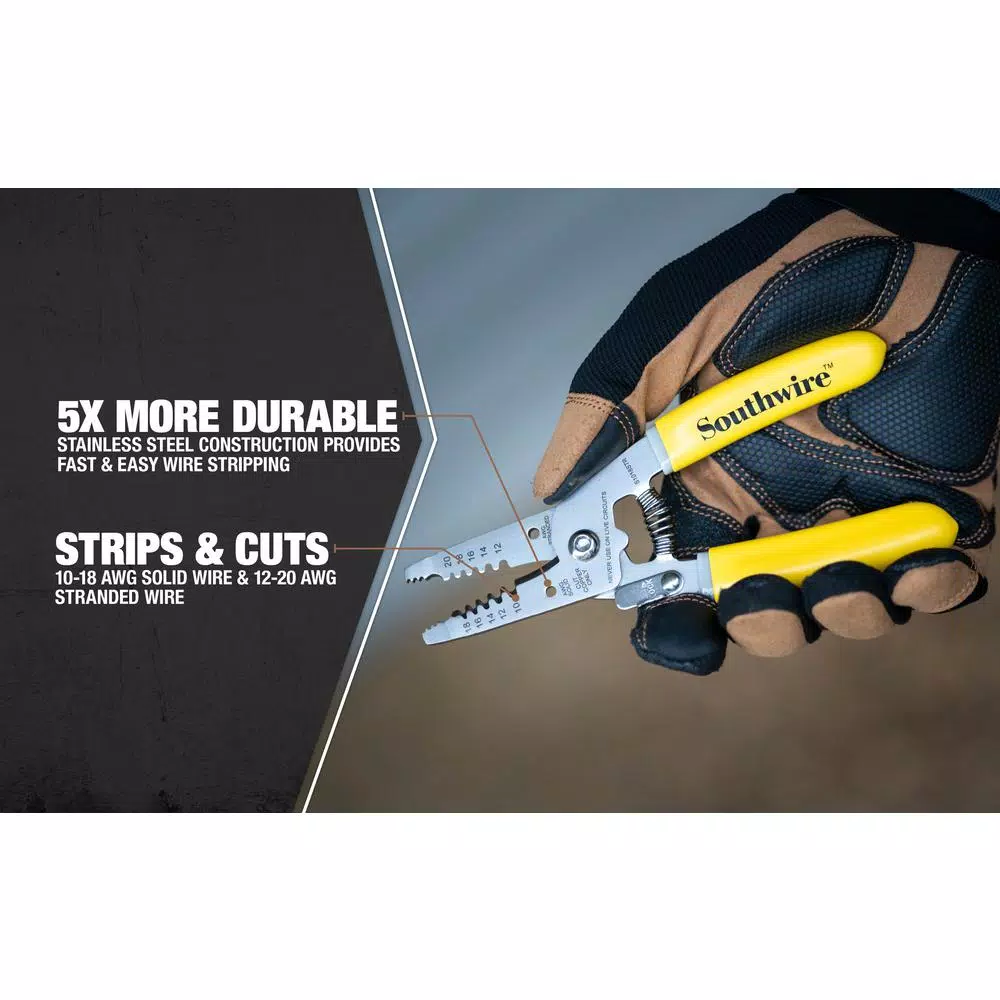 Southwire 6 in. Compact Wire Stripper 10 AWG -18 AWG