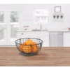 Spectrum Mason Fruit Bowl Basket Industrial Gray Kitchen Organizer