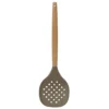 Home Basics Karina High-Heat Resistance in Grey with Easy Grip Beech Handle Non-Stick Safe Silicone Skimmer