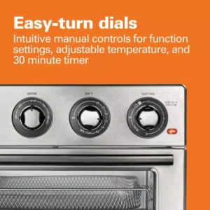 Hamilton Beach Air Fry 1800 W 6 Slice Stainless Steel Countertop Oven with 6 Cooking Functions